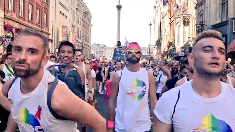 warer's tweet photo. Last year @LondonLGBTPride I served face to @RuPaul Sissy That Walk with @TheGMDC (look at that pout 😵). Can’t wait to do the same this year. #100DaystoPride & privileged to be working with the amazing #PrideInLondon team with @Eulogy_London 10s, 10s, 10s across the board! 🌈👊 https://t.co/8taXTgopGM