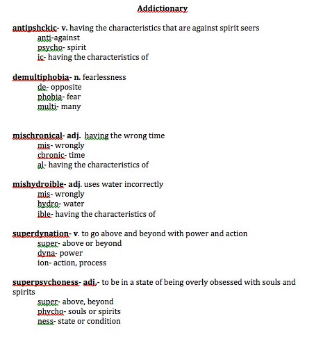 howerran's tweet photo. Ss used prefixes, Greek and Latin roots and suffixes to create new words.  They constructed a definition based on the meaning of the word parts.  
#FDE Learns https://t.co/C9n8CmrLha