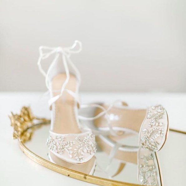 With shoes this gorgeous, we'd feel like Cinderella walking down the aisle to Prince Charming!✨ (#Repost from @detailedtouchevents, Photo by <a href="/marielhannah/">Mariel Hannah Tongco</a>, Bridal Shoes by <a href="/bellabelleshoes/">Bella Belle Shoes</a>)