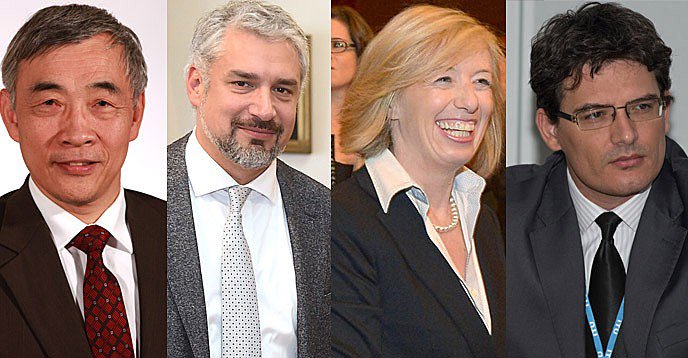 Please welcome the new members of <a href="/UNESCO/">UNESCO 🏛️ #Education #Sciences #Culture 🇺🇳</a>'s Senior management team:

Xing Qu, Deputy Director-General
<a href="/SteGiannini/">Stefania Giannini</a>, Assistant Director-General (ADG) for Education
<a href="/ErnestoOttoneR/">Ernesto Ottone R.</a>, ADG for Culture
<a href="/mchakchouk/">Moez Chakchouk</a>, ADG for Communication &amp; Information

📰 on.unesco.org/2GSbPmR