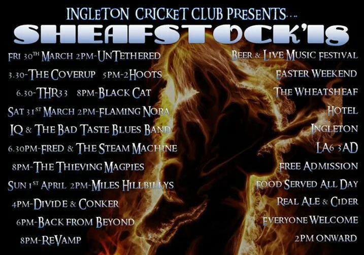 So excited for our very own #festival here in #ingleton this weekend.... #SHEAFSTOCK at the <a href="/wheatsheaf_ing/">Wheatsheaf Ingleton</a> live music ALL #bankholiday weekend! 🎶🎸🥁🎤🙌☀️🍻🍷

#longweekend #easterweekend #goodfriday #weekend #localfestival #visitingleton