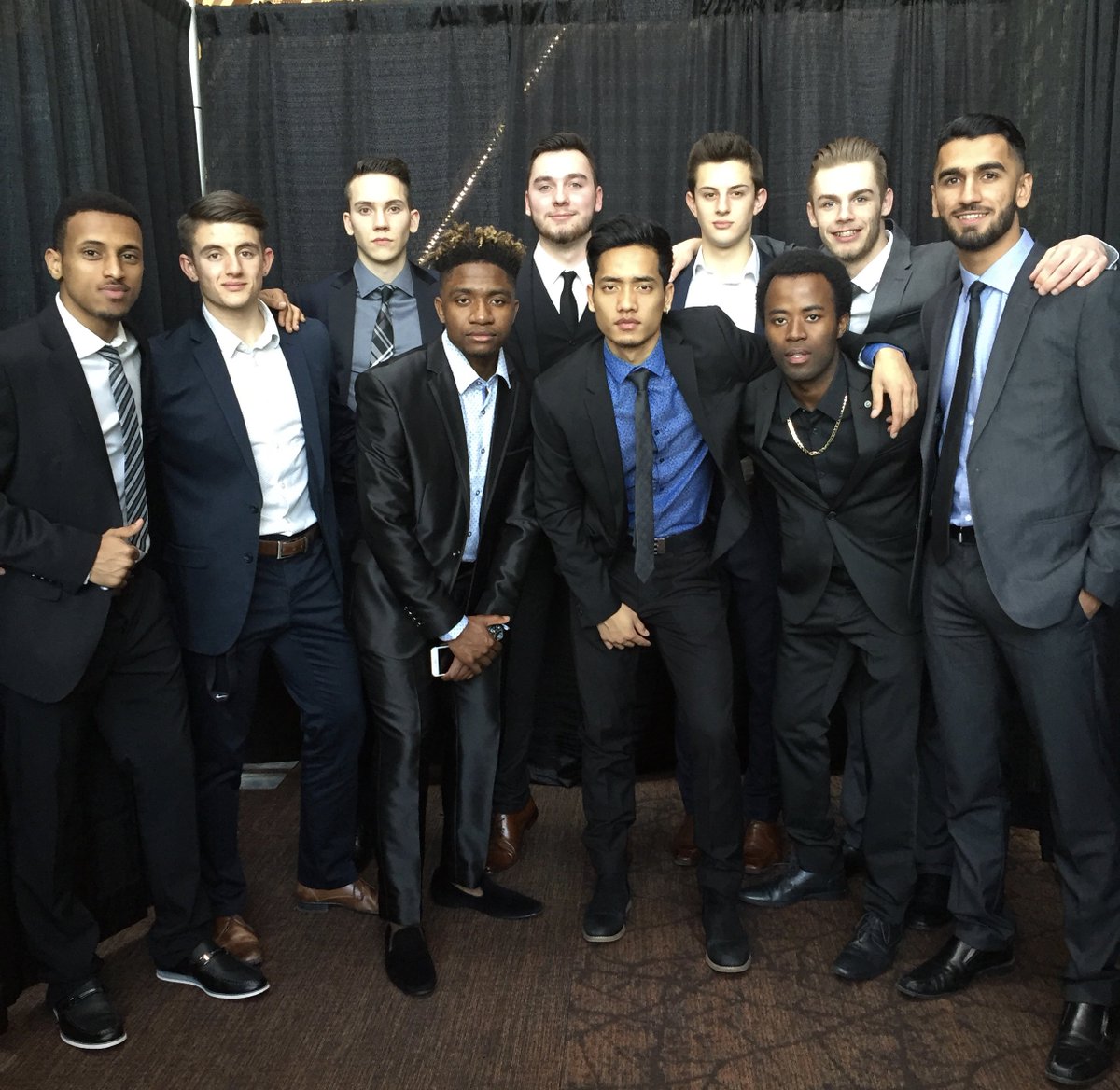 CSWUSoccerClub's tweet photo. SWU Alumni looking sharp at @MRUCougars awards night! #swuproud https://t.co/WjiXpCXanV