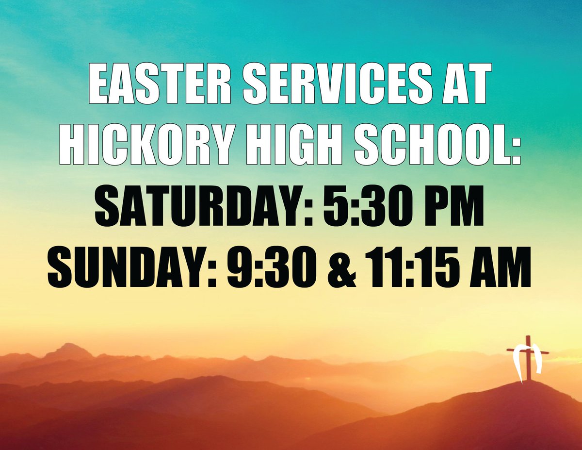 Grace_ChapelCC's tweet photo. #SneakPeekThursday to this weekend! Services are Saturday @ 5:30, Sunday @ 9:30 &amp; 11:15! #SeeYouAtChurch #Easter #ChristIsRisen #HickoryHighSchool https://t.co/ZwW3NuHQ6s