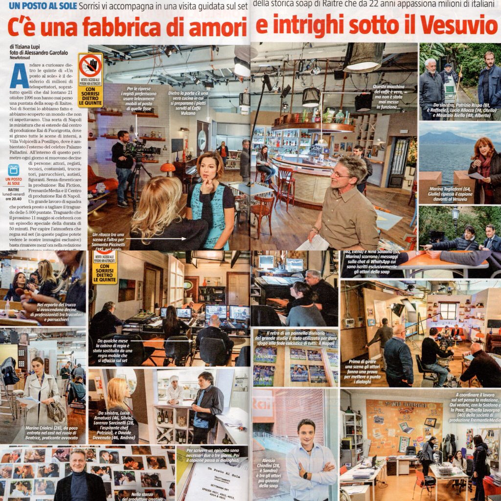 upasclaire's tweet photo. #mondoupas #press #rassegnastampa #tvsorrisi @tvsorrisi sul #setupas dedica un servizio di quattro pagine a @UPAS_Rai e ci porta nel backstage https://t.co/06nSfdsSOG