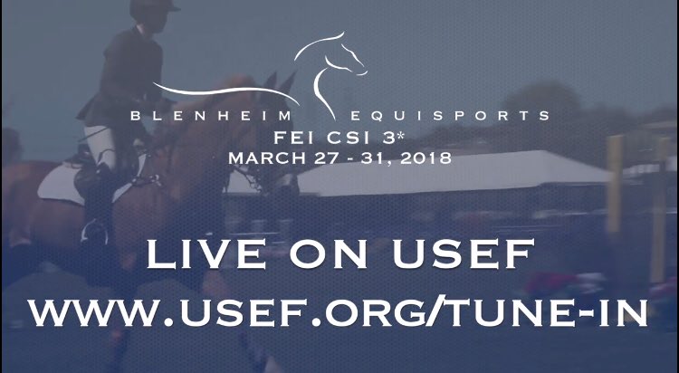 Join the action from <a href="/blenheimeq/">Blenheim EquiSports</a> CSI3* from 12noonPDT (20:00BST)