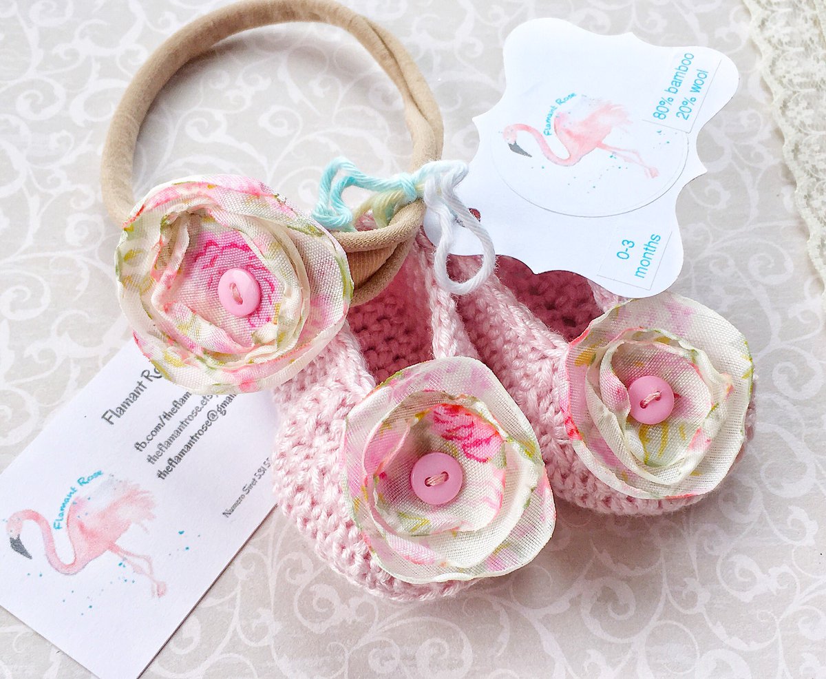 Mayciacrafts's tweet photo. Super cute booties at https://t.co/zY462IJklD #newbaby #babyshowergift #babygirl #GenderReveal https://t.co/gMP3klU2EX