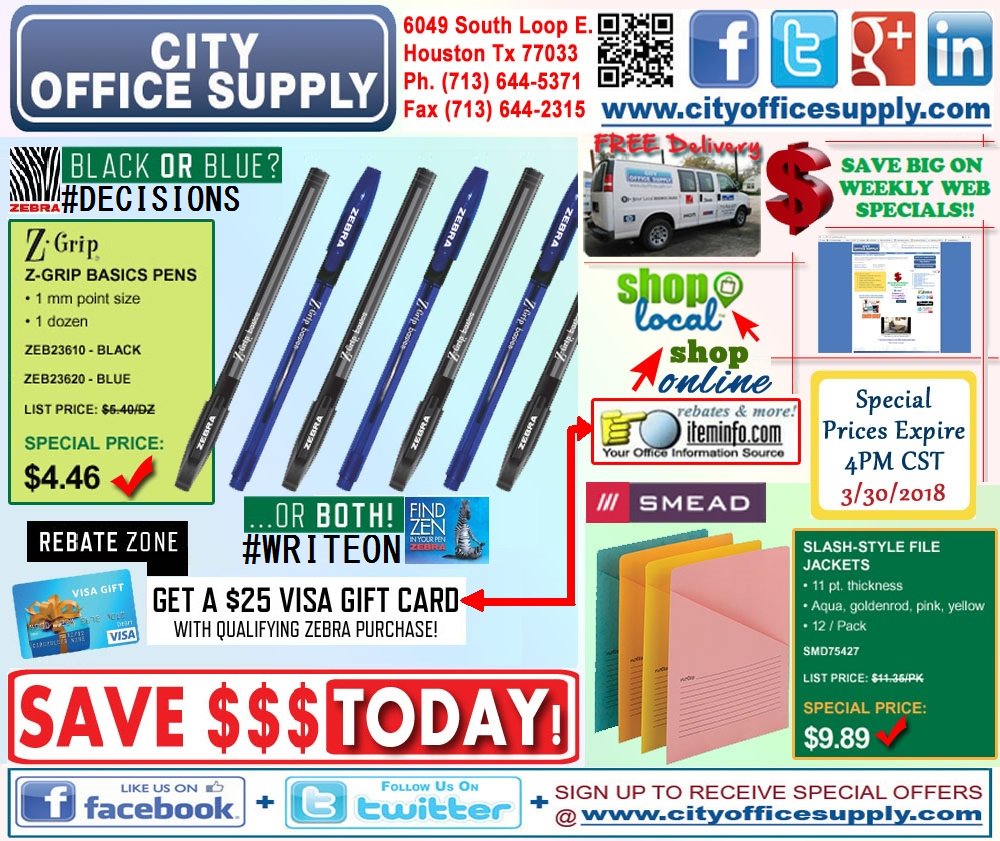 cityos's tweet photo. #ThursdayThrowdown #Lineup: @ZebraPen #ZGrip &amp; @SmeadOrgLife #SlashStyle #Files #WeeklyWEBSpecial+#Rebate @ https://t.co/zb4z5RaOwd -> https://t.co/71ChoOui2U https://t.co/hAxvw9W5I2