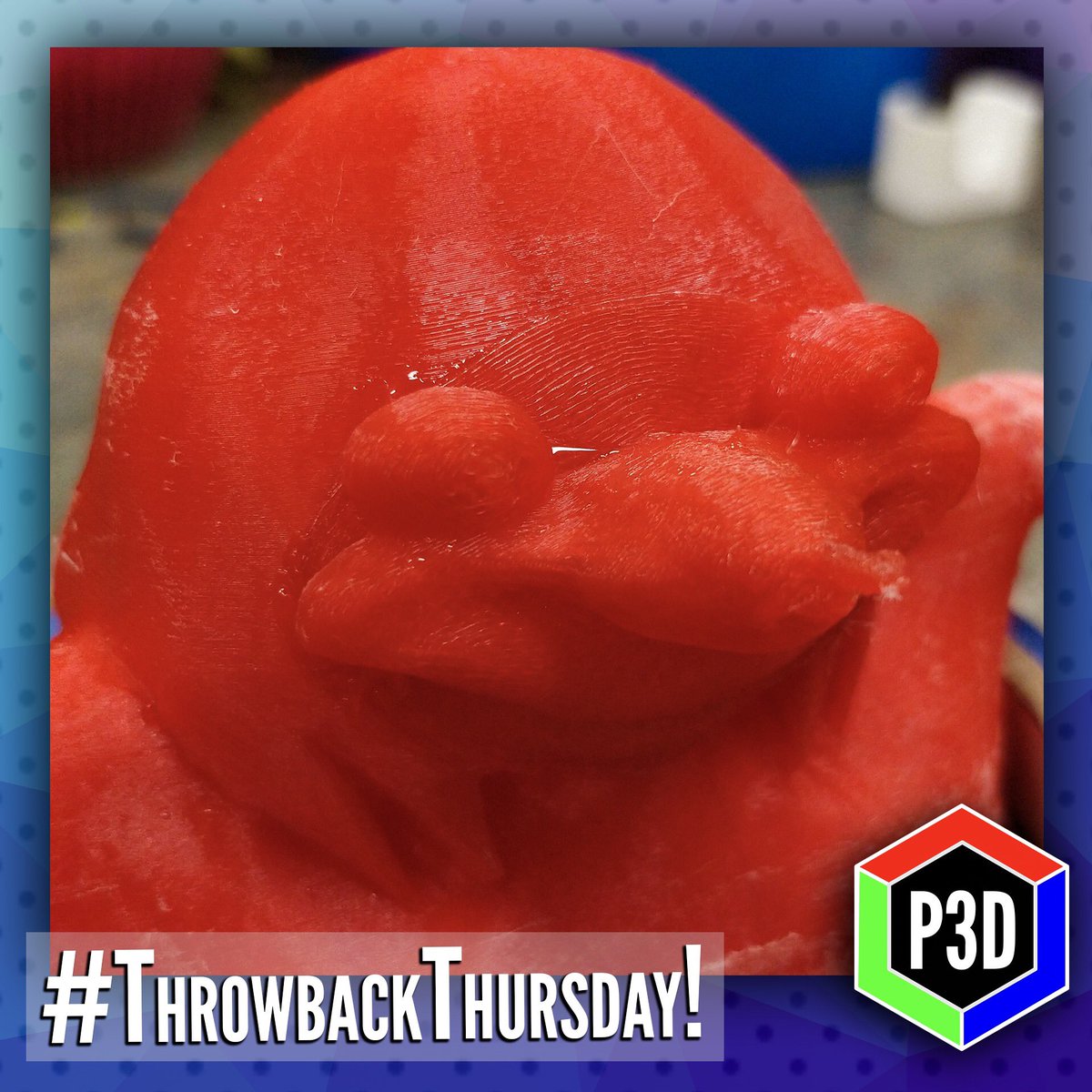print3dllc's tweet photo. Here’s our Throwback Thursday! The (once) loving meme! If you’re feeling nostalgic, we still have one or two of these guys left to buy on our Etsy! #throwback #ThrowbackThursday #TBT #ugandanknuckles #3dprint #3dprinting #3DModeling #Memes #memeprint #safteyharborfl #print3dllc https://t.co/8jdjpGmvRP