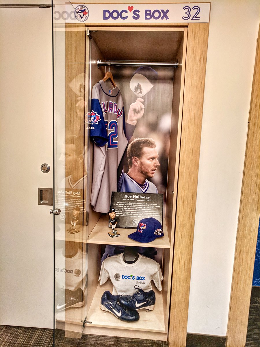 JaysCare's tweet photo. Doc’s Box started it all. 💙

Today, we proudly unveil our tribute 
to Roy’s life and legacy in our Community Clubhouse. #DocForever https://t.co/1FrxJGdbRo