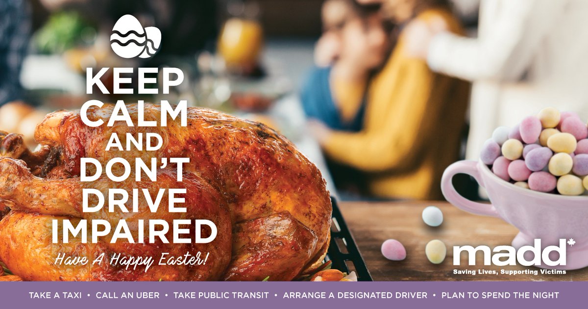 Don't put all your eggs in one basket this Easter.... plan a #safe and #sober ride home.