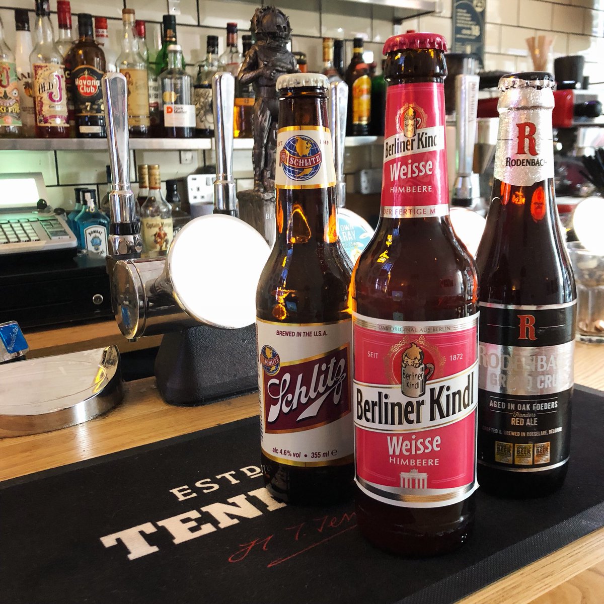 New in for April at Super Bario ‼️ 🇺🇸🇩🇪🇧🇪 - which is your favourite? #beer #craftbeer #schliz #berlinerkindl #rodenbach #glasgow