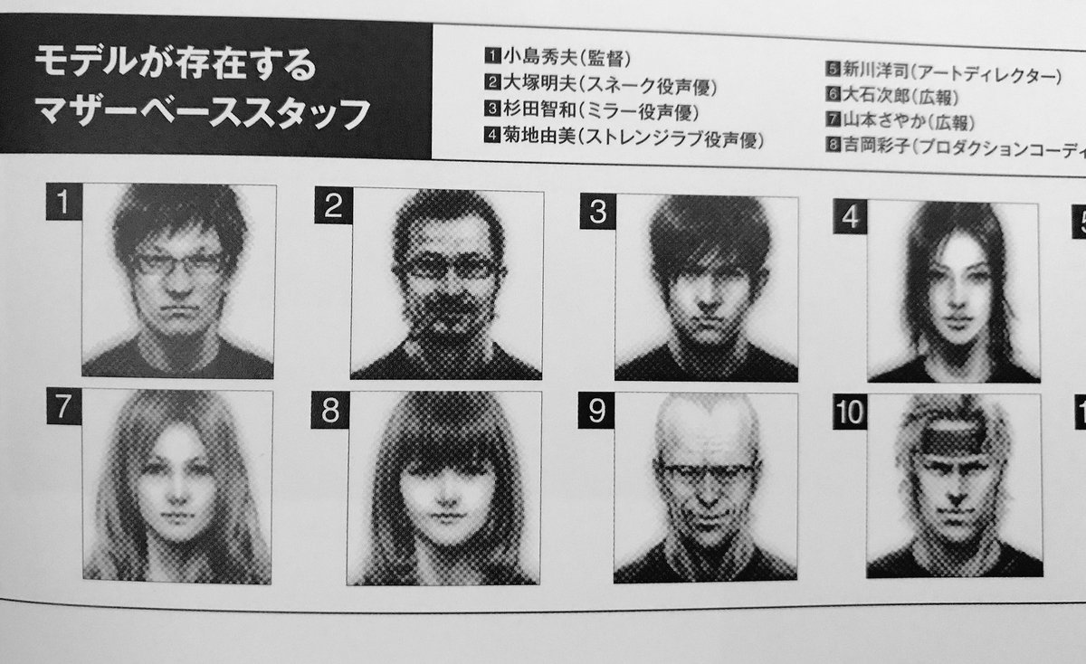 Fire Gasoline Ar Twitter Mgspwartbook Metal Gear Solid Pw Mother Base Special Staff 1 Hideo Kojima Director 5 Yoji Shinkawa Artist Director 2 Akio Otsuka Snake S Japanese Va 6 Jiro Oishi Public Relations