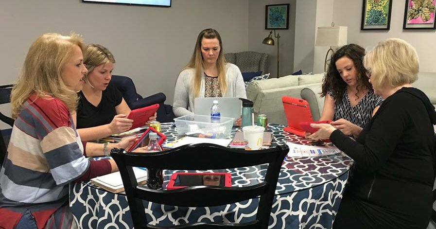 TCATrojans's tweet photo. Teachers spent today's In-Service day in training. TCA Educational Technology Specialists, Jennifer Moore, Michelle Smith and Charla Thomas trained teachers in each school on effective technology integration tools. #MoreAtTCA https://t.co/pGXRhrwhKM