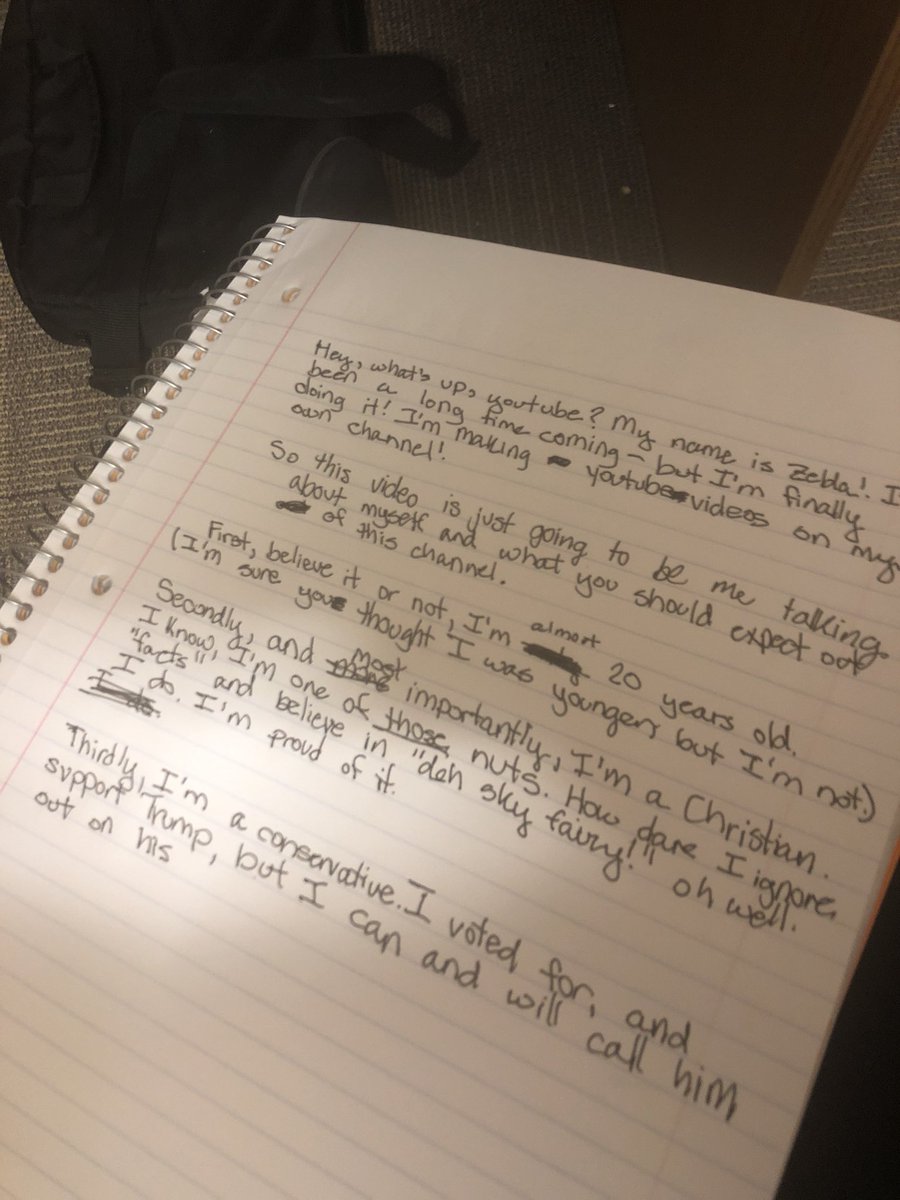 ZeldaAGabriel's tweet photo. I AM SO EXCITED. #writingthescript #myfirstyoutubevideo #yay https://t.co/5ASXQHiNXe