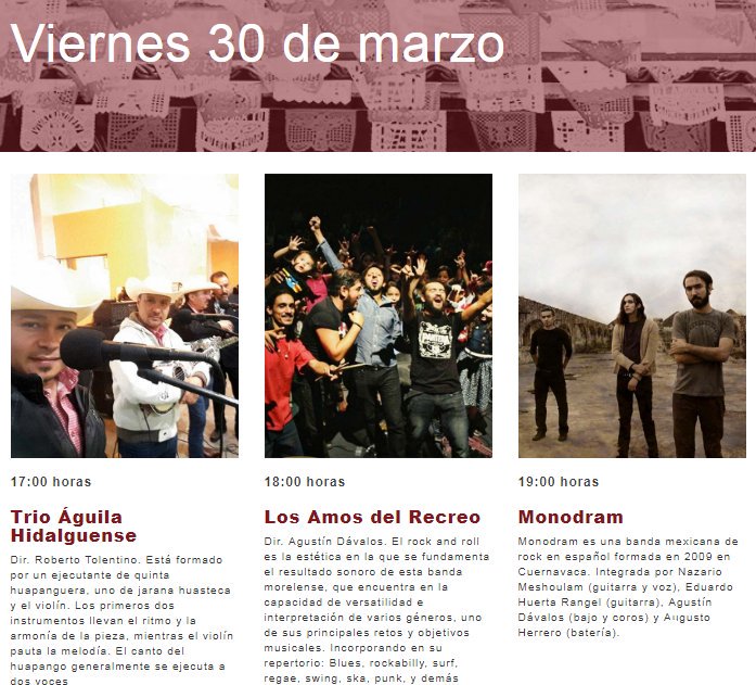 ¡Los esperamos mañana en el Parque Barranca Chapultepec! 
Estaremos tocando dentro del Festival de Semana Mayor.
¡Todo el #Drama en Acústico! 
#SemanaSanta2018 #Monodram