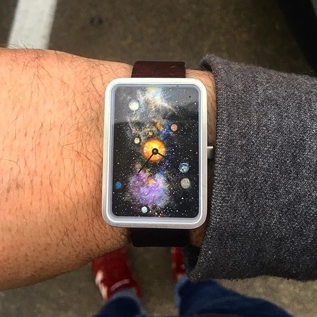 Couldn’t resist going back to the original, hand-painted, planets dial by the talented @_claudym 😊 #schmutzwatches #artforyourwrist #spacenerd ——————————————————— .
.
.
.
. #space #planets #solarsystem #minipainting #smallart #tinycanvas #watchnerd #… ift.tt/2GB7jLU