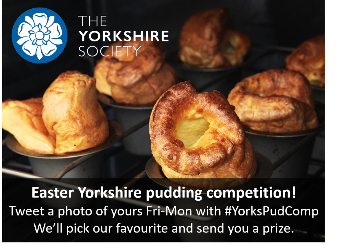 YorksSociety's tweet photo. C'mon Halifax! It's Easter weekend and you should be having Yorkshire puddings. Here's a bit of fun - tweet a photo of yours Fri - Mon with #YorksPudComp and we'll give a prize to the one we like best. #HalifaxHour https://t.co/tf2XTZPO9M