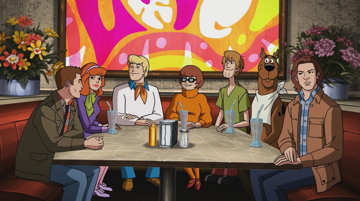 mishacollins's tweet photo. I'm no television critic, but I have to admit that in tonight's episode of #Supernatural, some of our acting is a little two-dimensional. Watch it with me LIVE at 8/7c &amp; let me know what you think! #Scoobynatural @jarpad @jensenackles https://t.co/oNvYbAVgJv