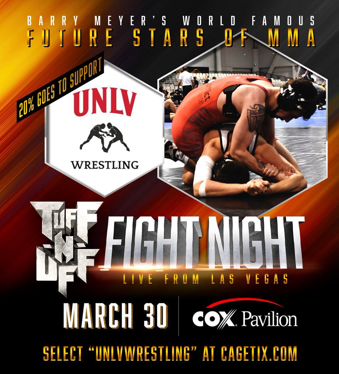 NortonNational's tweet image. @tuffnuff’s Fight Night is tomorrow! Support the cause!
#TuffNUff #wrestling #futurestarsofmma #mma #UNLVWrestling #FightNight