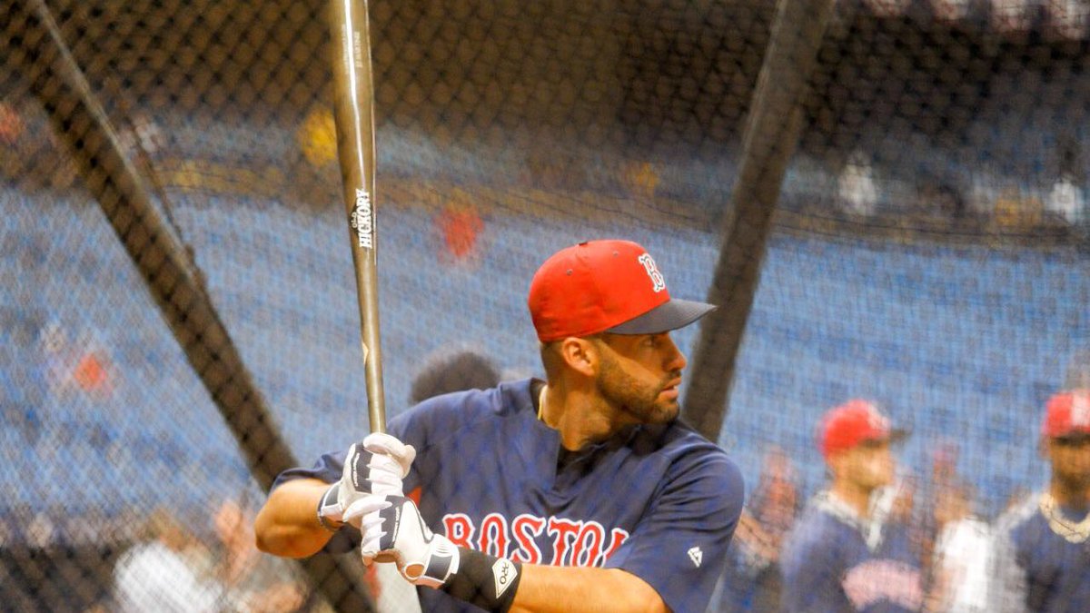 RedSox's tweet photo. Less than an hour away from the real deal! #OpeningDay https://t.co/l2tLtZkmtc