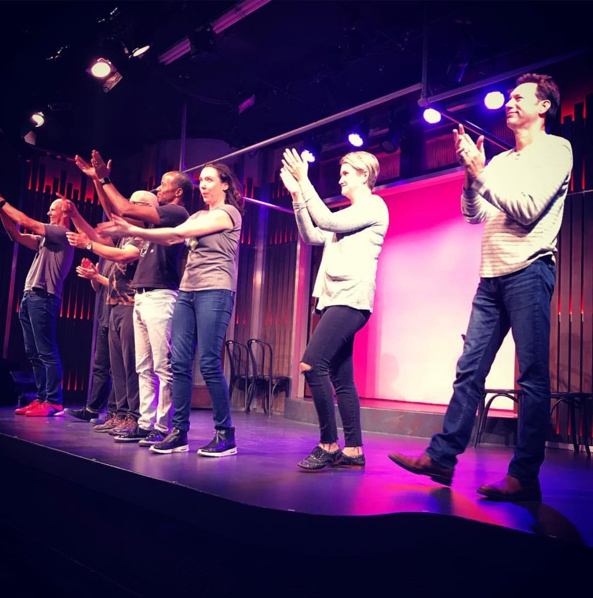 groundlings's tweet photo. Closing stage photo from last nightβs performance of The Crazy Uncle Joe Show! @brianpalermo1269 @jillianbell @stephaniecourtney4745 @fakejordanblack @joshfadem #tedmichaels #royjenkins #groundlings (Repost @ktlowstrandberg) https://t.co/Ntw2uvcDXZ