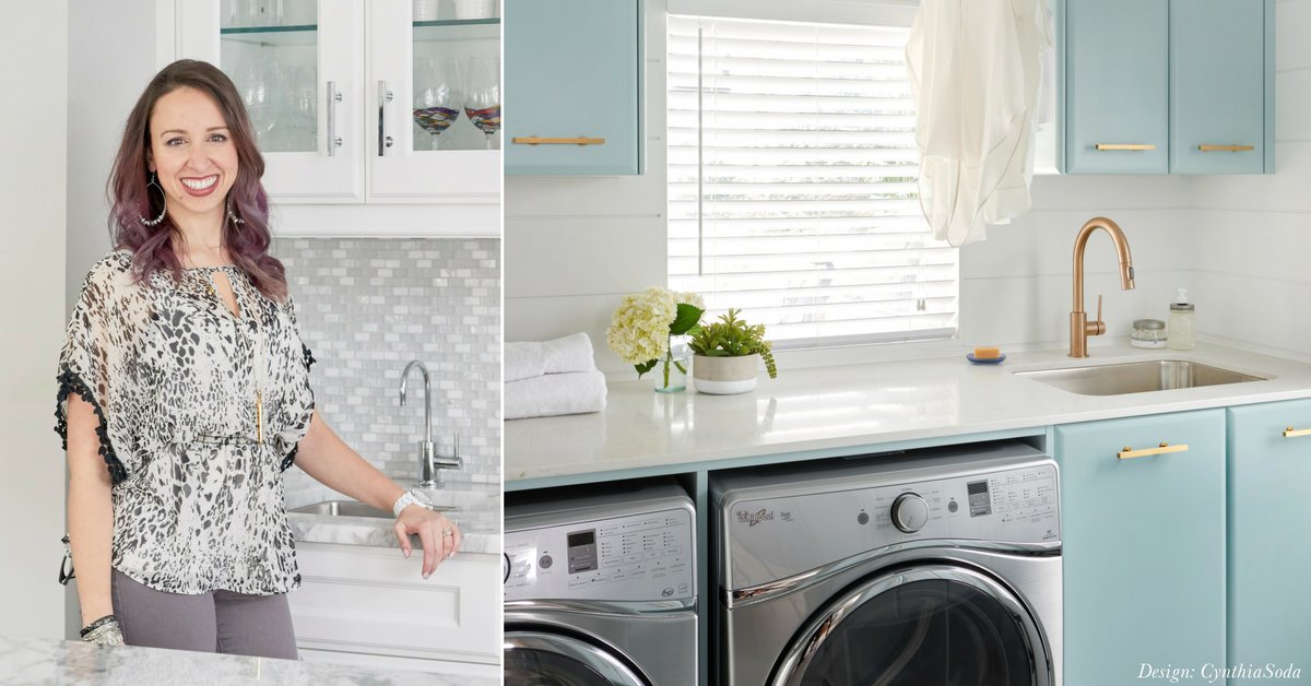 C1Happyfloor's tweet photo. Designer Cynthia Soda of @sodapopdesign is offering behind the design details and tips for creating a fun and functional #laundryroom >> https://t.co/nkXwzIJVlh https://t.co/yIkfIXmX3o