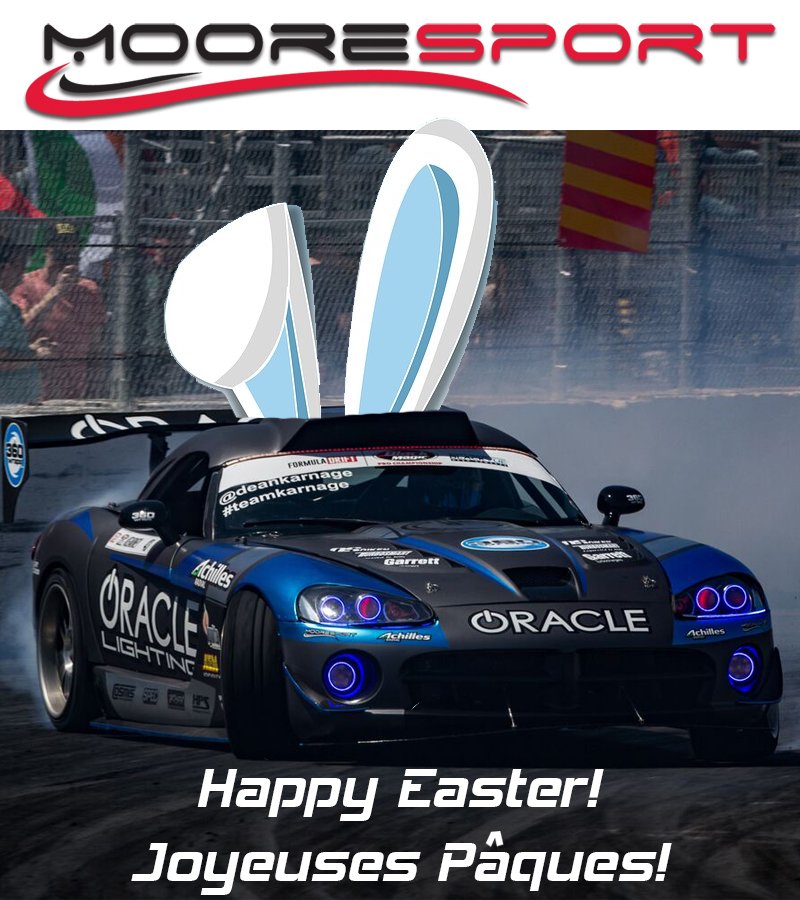 MooreSport's tweet photo. @MooreSport Happy Easter to all of our customers,  family and friends!!! #DeanKarnage #BridgeRacing #drifting #drift #Motorsport #becauseracecar #race https://t.co/XxIrL4ITt3
