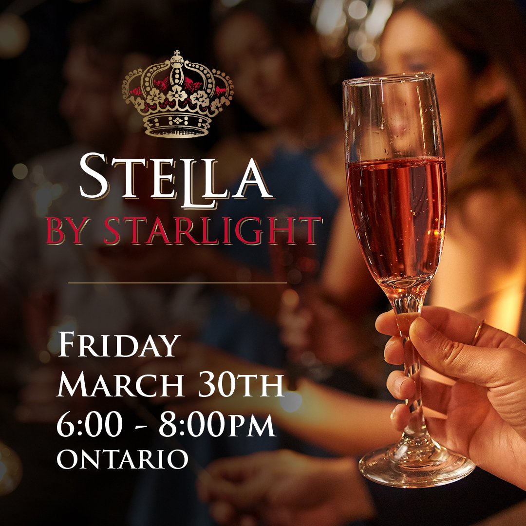 We’re #Stellabrating tomorrow and invite you for a free event! Join us for a starlit evening. #SanAntonioWineryOntario #StellaRosa