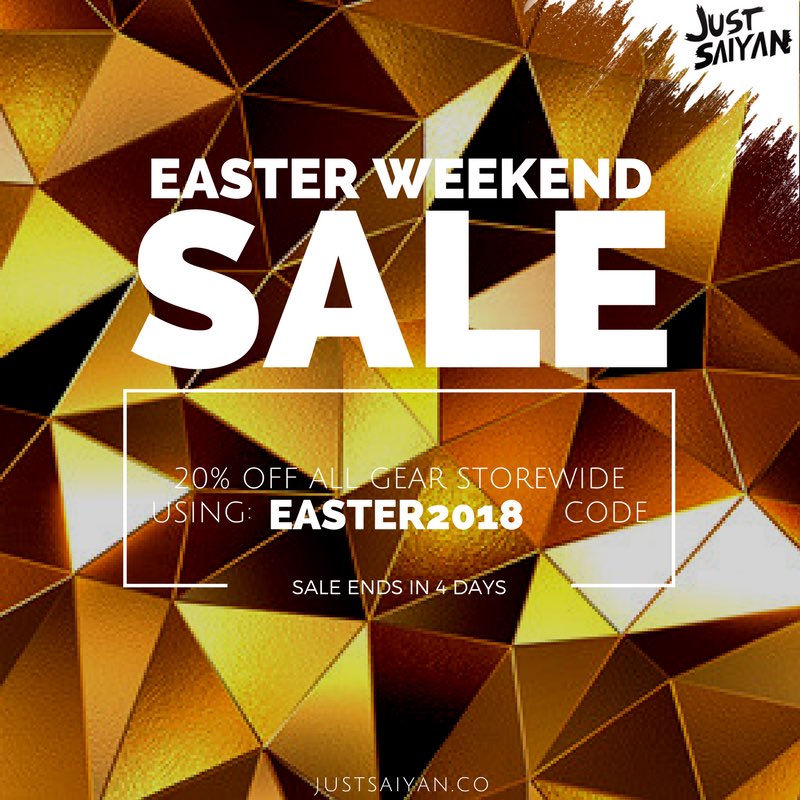 justsaiyan_gear's tweet photo. EASTER IS HERE #EASTERWEEKENDSALE https://t.co/oci0ThOSAT