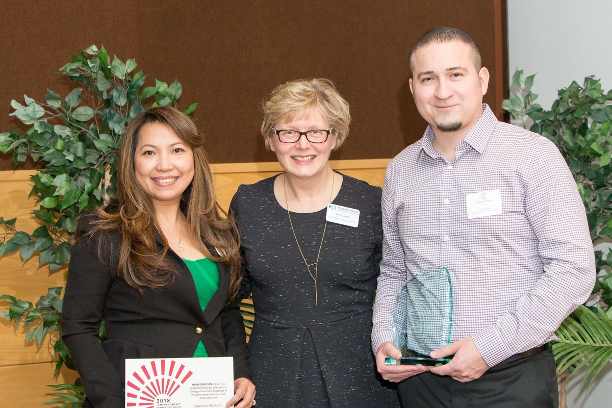 MoraineParkTech's tweet image. These superheroes don't wear capes. Congratulations to Queenie and Jose on your outstanding achievement of becoming Campus Compact Award Winners! #OurTomorrow #CampusCompact