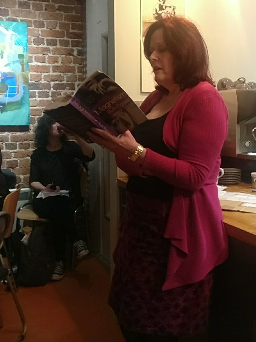 Dev_Collective's tweet image. Author Ruth Figgest reading from debut novel Magnetism #DcOpenMic #DCLive