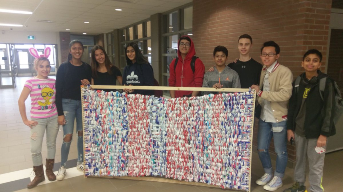 JASSService's tweet photo. A BIG THANK YOU &amp; congratlations to all staff &amp; students @JeanAugustineSS whose tremendous efforts put us on track to producing 11 milkbag mat beds, soon to be shipped to Nicaragua!! Join studens in Sewing Lab #studentleadmakerspaces at lunch to continue this mission work😀 https://t.co/jdzED2Is3w