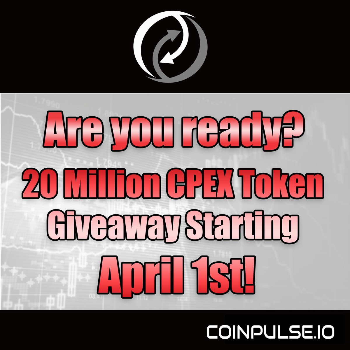 CoinPulseEx's tweet photo. Are you ready for our 20 Million CPEX Token Giveaway Starting April 1st!
Join us on telegram to learn more.. https://t.co/MCOmXkjJa1
#coinpulse #ebch #cpex #giveaway #tokengiveaway #coinpulseexchange #cryptotrading
#CryptocurrencyNews
#cryptoexchange
#CoinPulseEx https://t.co/DPR7Oqq5Yz