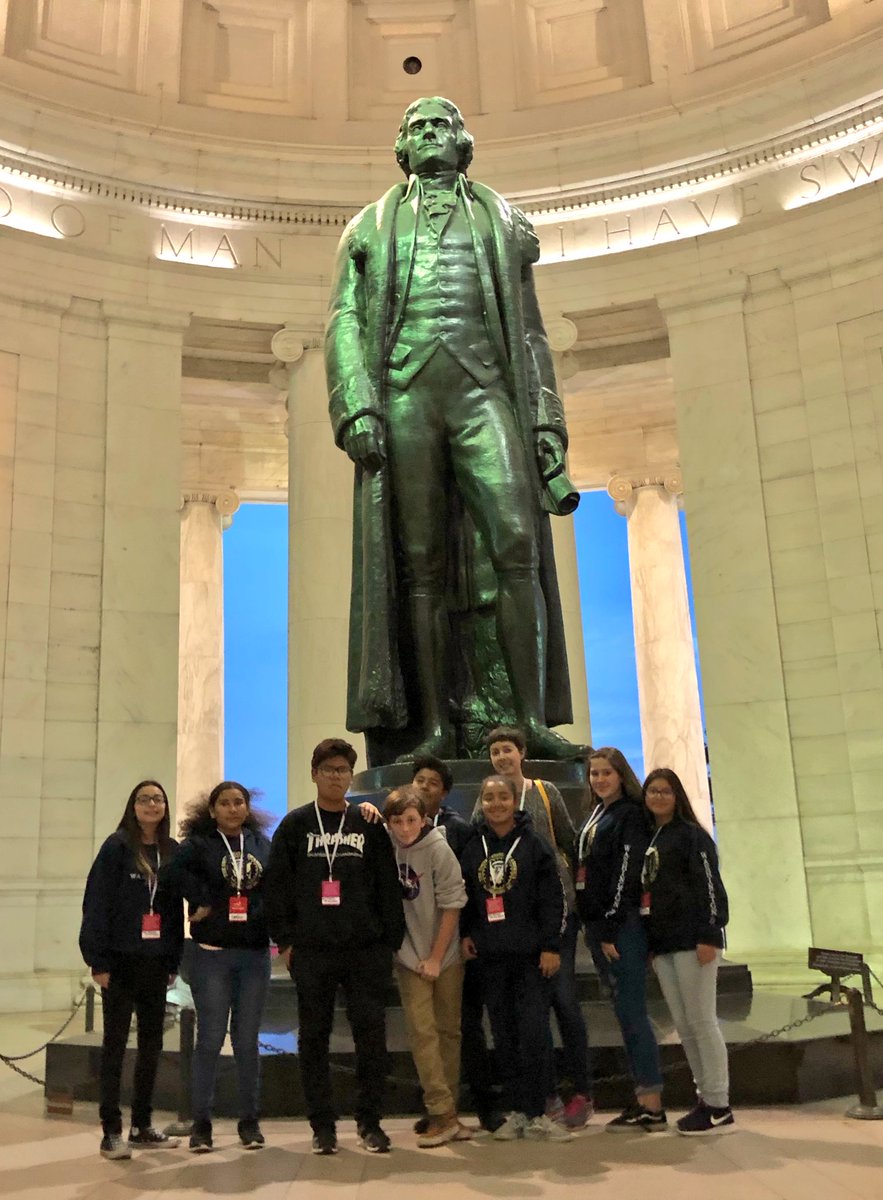 currieDC2018's tweet photo. Night walk along the basin to see Jefferson Memorial, FDR Memorial, and MLK Memorial. Sorry I didn’t get any photos at the last stop, it’s been a long day! 18,135 steps! https://t.co/EKKJTHSkBH
