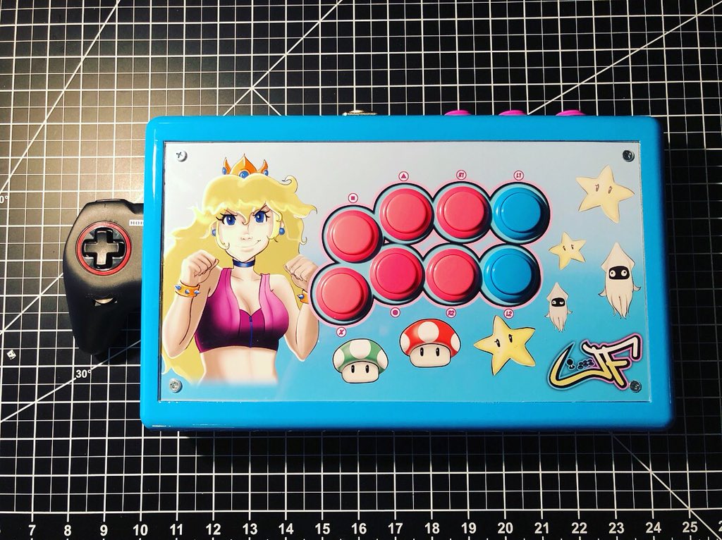 jonyfraze's tweet photo. The #Padbox strikes again! Special request for @MadamMotoko who also drew the original Peach artwork. Hori FC4 pad + Custom Case + Sanwas + PS4/PS3/PC. I won’t be making any more (out of FC4s). Ok now queue the haters.. (last time I made one, some of y’all got all extra 😂). 🕹 https://t.co/NvEoaHN7ar