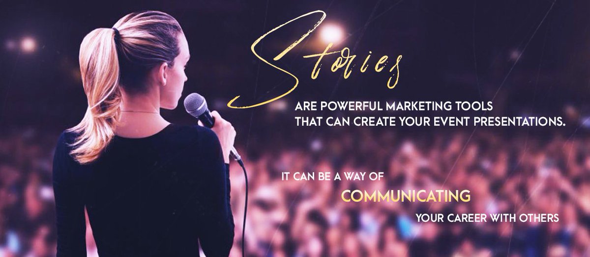 Stories are powerful #marketing #tools that can create your #event #presentations. It can be a way of #communicating your career with others.
#EventOrganizer #EventItUp #EventConsultant