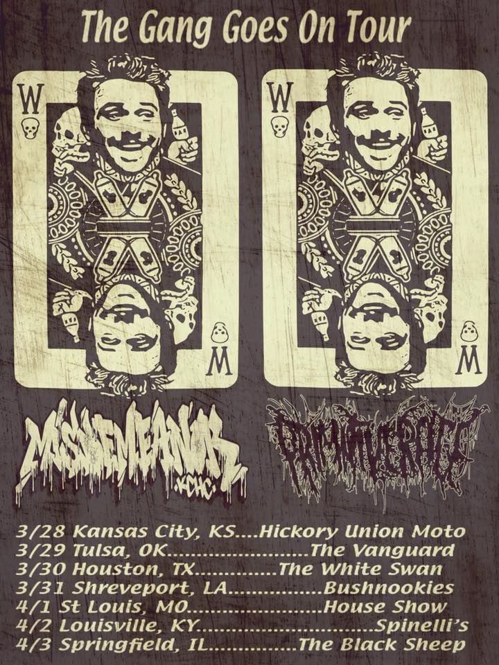 TONIGHT! Thursday, 03/29! <a href="/misdemeanorhc/">Misdemeanor</a> // <a href="/PrimitiveRageHC/">primitive rage</a> w/ <a href="/shredxbundy/">Shred Bundy</a> // <a href="/OKCAgony/">Agony</a> // <a href="/GiveWayHC/">Give Way</a> Get tickets here: ow.ly/ASSO30j0YbM