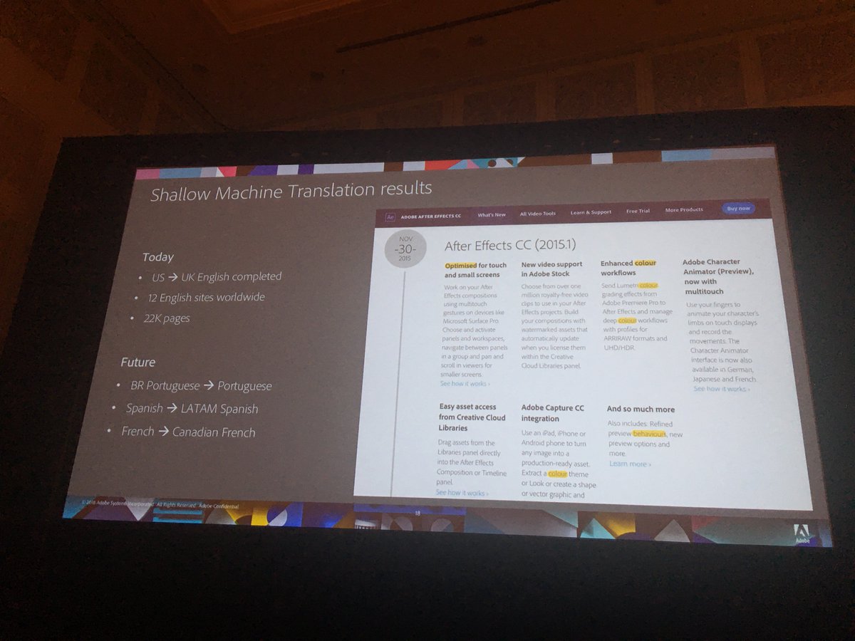 cognetik's tweet photo. 'Shallow Machine Learning Translation. Finally, the results'. 
Nick Yiangou - Senior Manager Web Content &amp; Process, @Adobe #measure #adobesummit #analytics #marketing #adtech #ai  #data https://t.co/AZl1dtUbMF