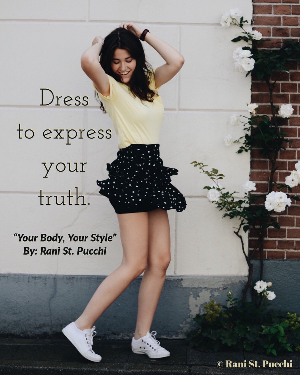 RaniStPucchi's tweet photo. Dress to express your truth. 

“Your Body, Your Style”
https://t.co/AXptrNCGMq

#bodypositive #author #color #style #BodyImage https://t.co/QISYSYfMdi
