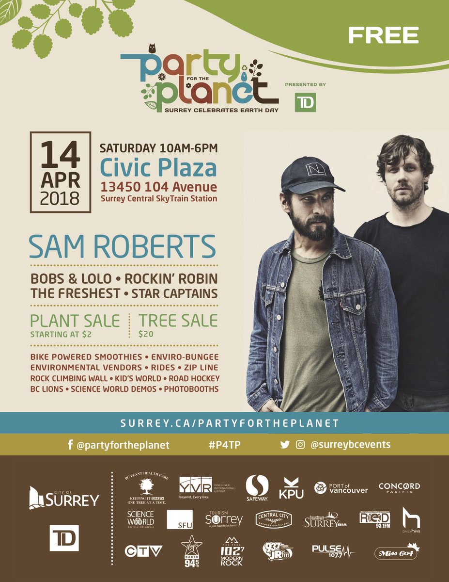 robinreddyshow's tweet image. We have a couple upcoming shows! On April 7th, we'll be at Surrey’s 16th Annual Early Years Festival, we take the stage at 12:30PM. On April 14th we'll be at @CityofSurrey's Party for the Planet, 12:30PM as well! We'd love to see you there! :) #CityOfSurrey