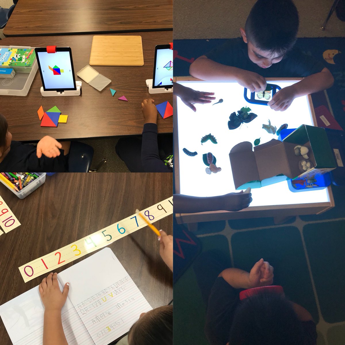 MsToniCummings's tweet photo. instructional centers in #pk #osmo #science #insects #writing #numerals #TheFocusIsReal @KennedyCougs https://t.co/EBO6vkLtuZ