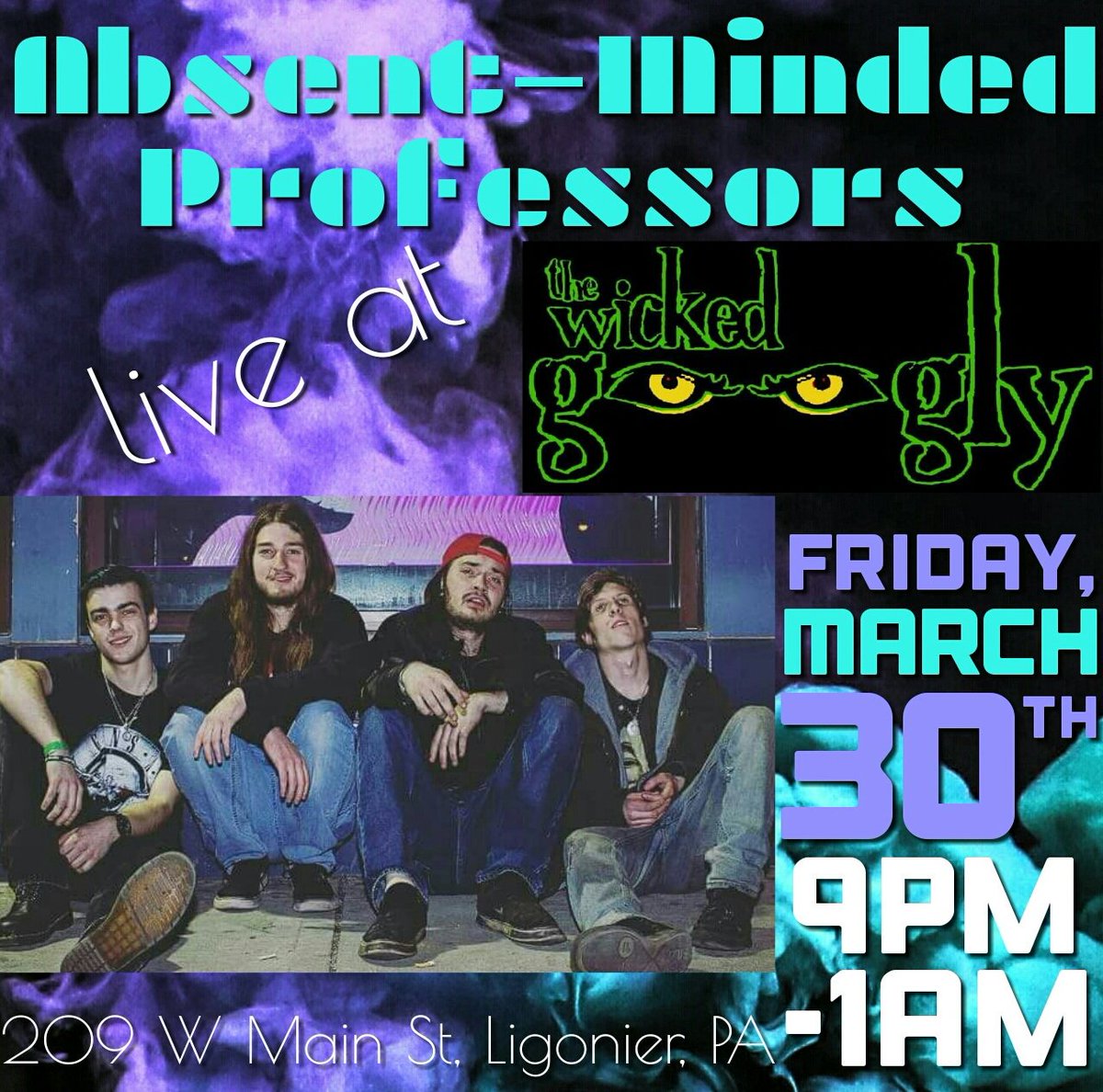 A_M_Ps's tweet photo. Guess who's back, back again. The Professors are back, Tell a friend. Tomorrow night we're back at the Wicked Googly in Ligonier! Join us for an evening of rockin' tunes, tasty brews, and bowling too! https://t.co/2LytYAXHn4