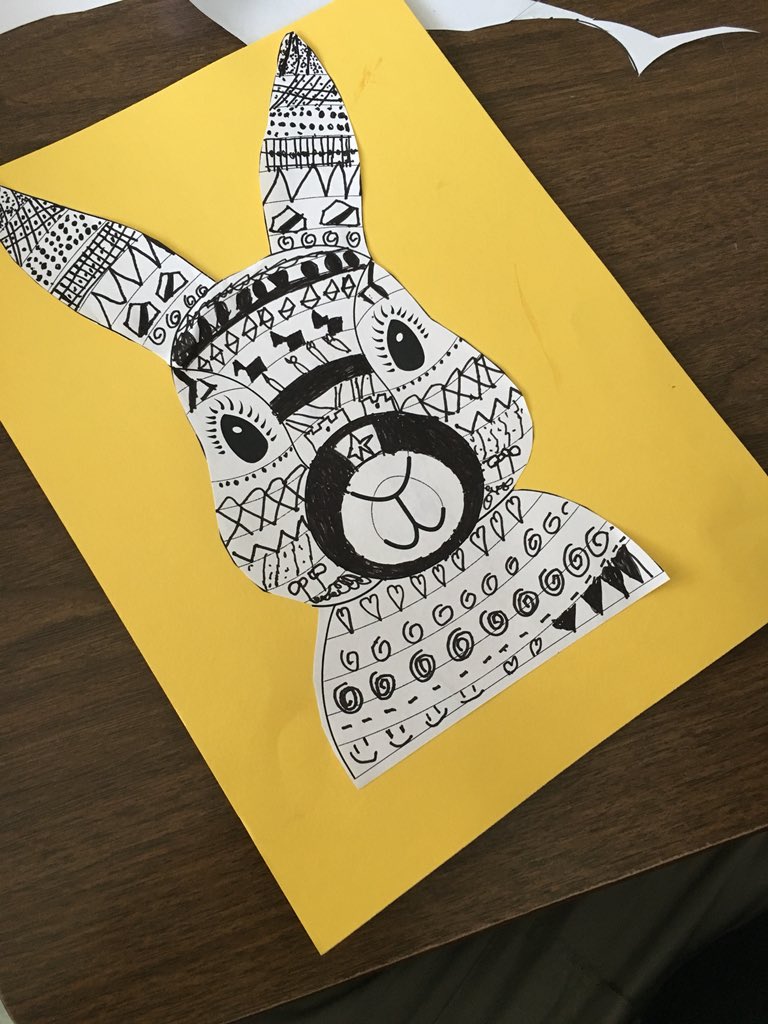 CruzinInKinder's tweet photo. Third grade artists working on our Funky Easter Bunnies today @LomaVerdeBears https://t.co/DRM161oM7G