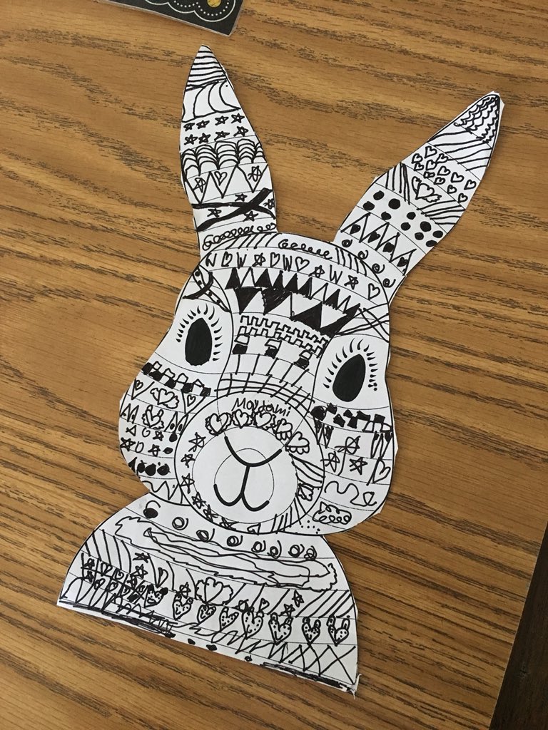 CruzinInKinder's tweet photo. Third grade artists working on our Funky Easter Bunnies today @LomaVerdeBears https://t.co/DRM161oM7G