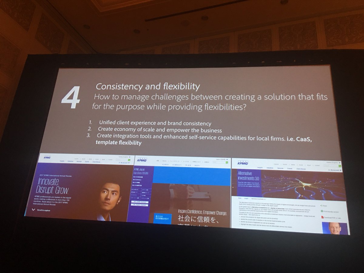 cognetik's tweet photo. How to manage challenges between creating a solution that fits for purpose while providing flexibilities? @KPMG #AdobeSummit #DigitalMarketing #martech #data #solutions https://t.co/Rfe4KqNe2G