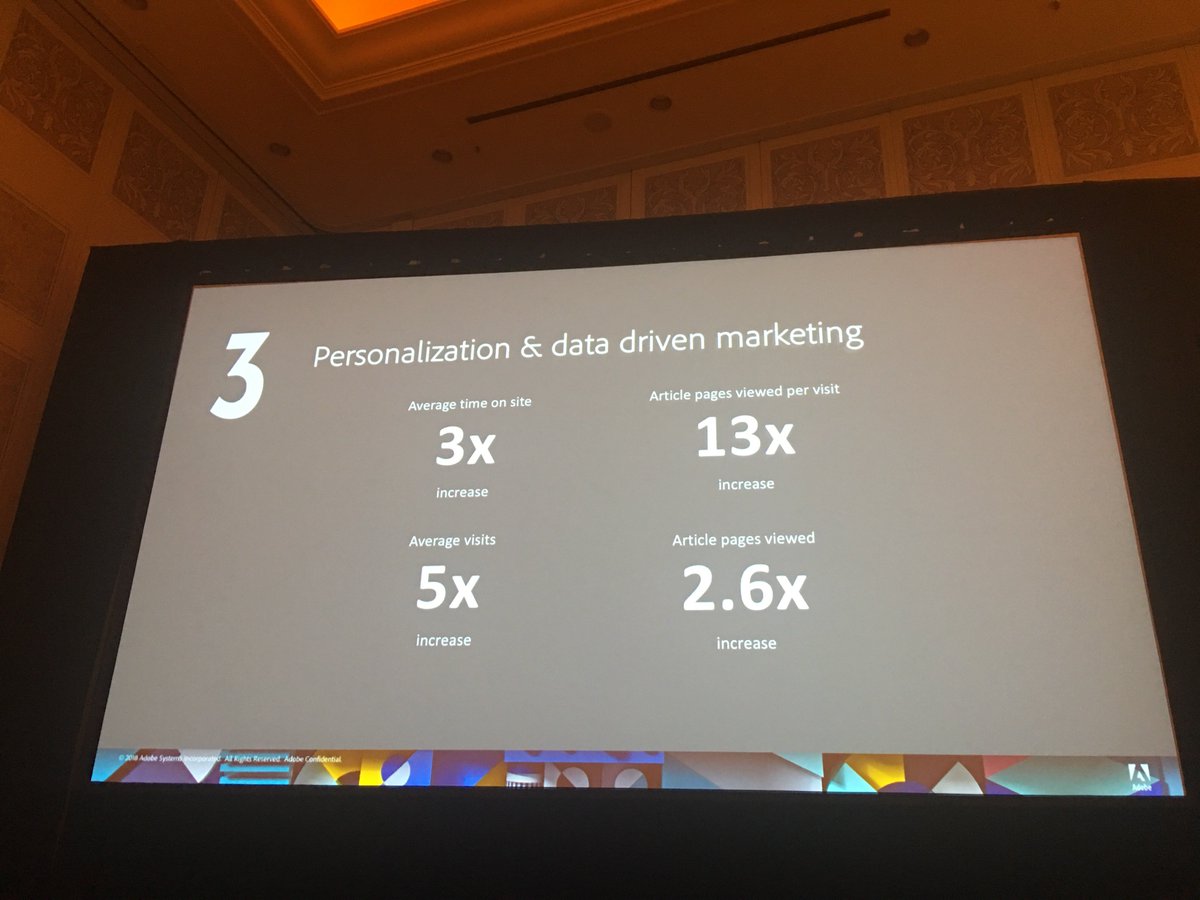 cognetik's tweet photo. Amazing results with personalization and data driven marketing from @KPMG #AdobeSummit #DigitalMarketing #martech #data https://t.co/JKl1uoo82p