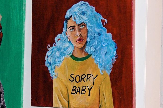 deityatl's tweet photo. Sorry, baby. 
#tbt to artwork @ our MUSE show from @cyberl0ve 💕 https://t.co/QkFACc3hHN