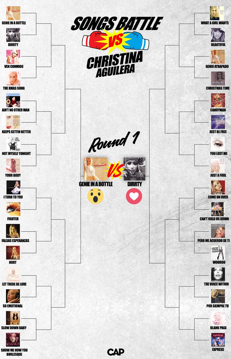 xtinaperufans's tweet photo. #Xtina #X6 #ComindSoon | #fighters! les traemos una nueva dinámica titulada #SongsBattle.  <3 
Nuestro #ROUND1 es: Genie in a Bottle vs. Dirrty. ¡A votar fighters! <3
>> https://t.co/OYVUCszIhG https://t.co/OYRc7Jah3N