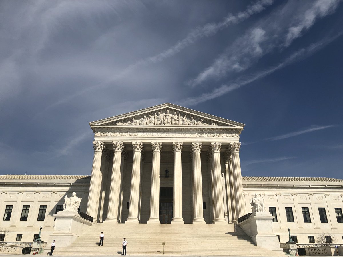 currieDC2018's tweet photo. Supreme Court (from the outside) and then we went to the National Archives (no pics allowed). Really neat to see the three documents that shaped our country. https://t.co/gfSyv95wGg