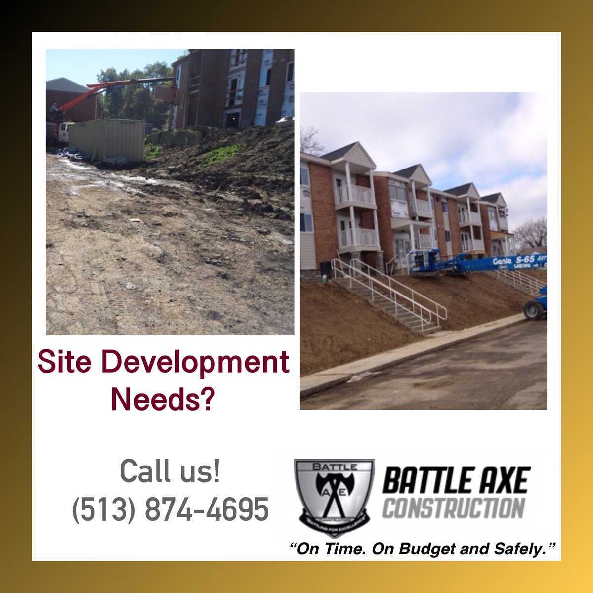 BACConstruction's tweet image. Do you need site development services? If so, give us a call! Visit our website at BattleAxeConstruction.com #construction #demolition #sitework #clearing #grubbing #ohio #kentucky #tennessee #indiana #georgia #atlanta #cincinnati #constructioncompany